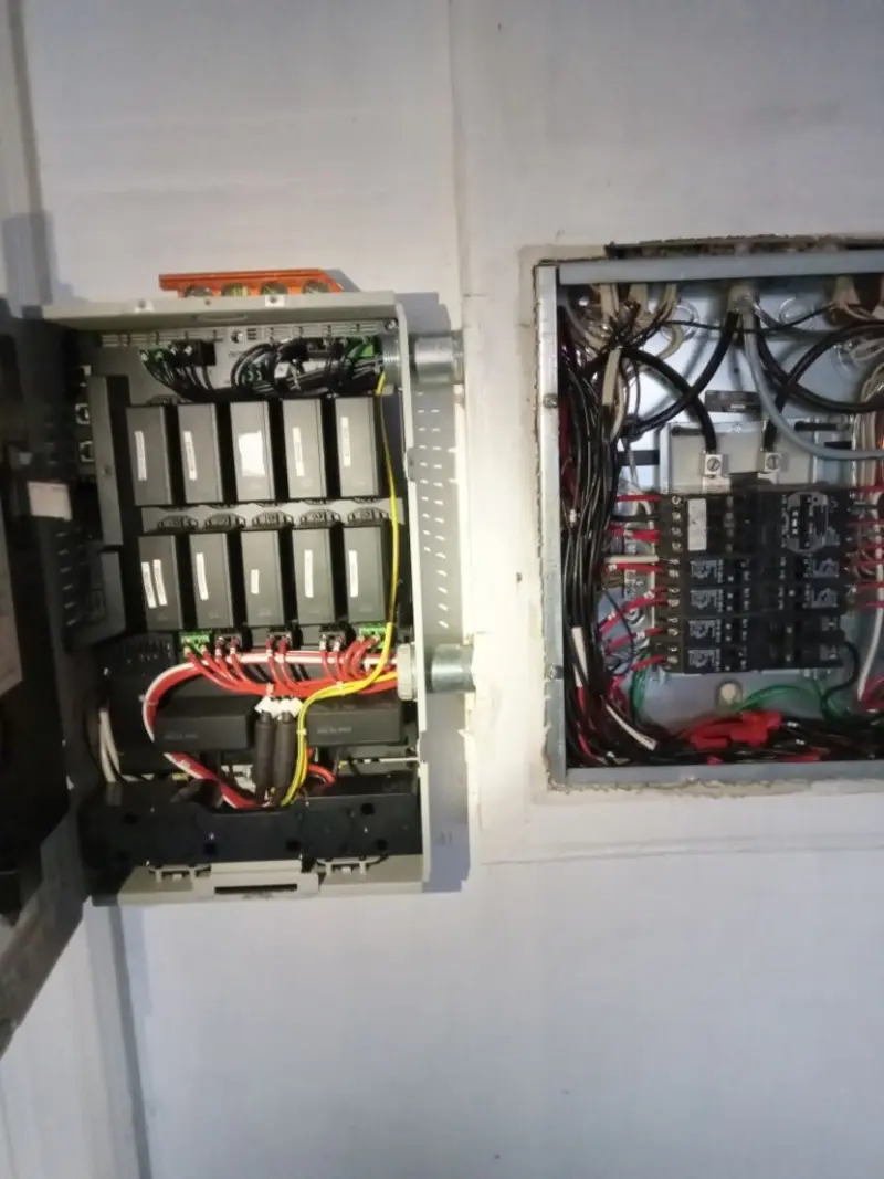 Electrical panel upgrade completed for Security Camera Wiring in Hayes